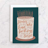 "Cheeky Birthday" - Single Greeting Cards in Aquatic by Amanda Houston - Front