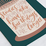 "Cheeky Birthday" - Single Greeting Cards in Aquatic by Amanda Houston - Close-Up