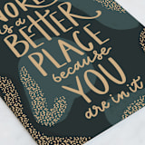"Better Place" - Single Greeting Cards in Evergreen by Lauren Jinhee - Close-Up