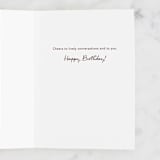 "Wine: something we can both agree on" - Single Greeting Cards in Mixed Berry by Violet and Mae - Interior