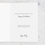 "Wine: something we can both agree on" - Single Greeting Cards in Mixed Berry by Violet and Mae - Customizable Interior Example