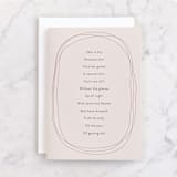 "Mental Pause" - Single Greeting Cards in Blush by Kamala Nahas - Front