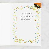 "Party Poppers" - Single Greeting Cards in Ink by Itsy Belle Studio - Interior