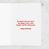 "Fluent in Birthday" - Single Greeting Cards in Rose by Erin Phipps - Interior
