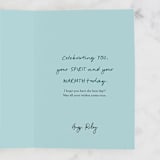 "Birthday Wishes" - Single Greeting Cards in Ocean by Nicole Walsh - Customizable Interior Example