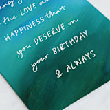 "Birthday Wishes" - Single Greeting Cards in Ocean by Nicole Walsh - Close-Up
