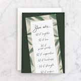 "Full of It" - Single Greeting Cards in Greenery by Carolyn Kach - Front