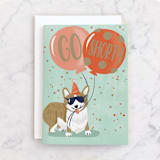 "Go Shorty" - Single Greeting Cards in Mint by Gina Grittner - Front