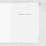 "Retro Balloon" - Single Greeting Cards in Sunny by Kristen Knechtel - Interior