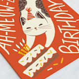 "Ah-meow-zing" - Single Greeting Cards in Carrot by Vivian Yiwing - Close-Up