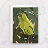 "A New Leaf" - Single Greeting Cards in Jungle by Erin German - Front