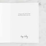 "Party Shapes" - Single Greeting Cards in Brights by Morgan Kendall - Customizable Interior Example