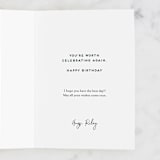 "Celebrate You Twice" - Single Greeting Cards in Grass by Amy Payne - Customizable Interior Example