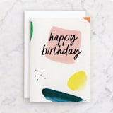 "Birthday Doodles" - Single Greeting Cards in Beige by Lindsay Megahed - Front