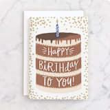 "Layered Cake" - Single Greeting Cards in Chocolate by Alethea and Ruth - Front