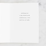 "Layered Cake" - Single Greeting Cards in Chocolate by Alethea and Ruth - Interior
