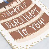 "Layered Cake" - Single Greeting Cards in Chocolate by Alethea and Ruth - Close-Up