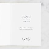 "All the Birthday" - Single Greeting Cards in Navy by Alethea and Ruth - Customizable Interior Example