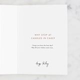 "All the candles" - Single Greeting Cards in Mint by Bethan - Customizable Interior Example