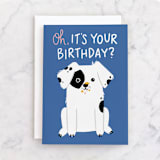 "Cake Thief" - Single Greeting Cards in Royal by Genna Blackburn - Front