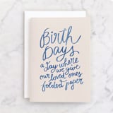 "Paper" - Single Greeting Cards in Beige by Jen Owens - Front
