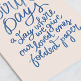 "Paper" - Single Greeting Cards in Beige by Jen Owens - Close-Up