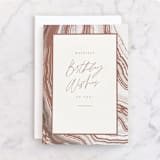 "Agate Birthday Wishes" - Single Greeting Cards in Beige by AK Graphics - Front