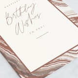 "Agate Birthday Wishes" - Single Greeting Cards in Beige by AK Graphics - Close-Up