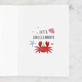 "Holy Crab" - Single Greeting Cards in Ocean by Cindy Chu - Interior