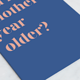 "None the wiser" - Single Greeting Cards in Royal Blue by Catherine Culvenor - Close-Up