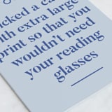 "extra large print" - Single Greeting Cards in Pool by Tanya Lee of Frooted Design - Close-Up