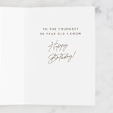"Not 50" - Single Greeting Cards in Charcoal by Creo Study - Interior