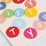 "Happy 50 to you" - Single Greeting Cards in Coral by Pati Cascino - Close-Up