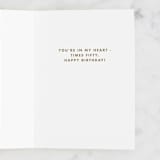 "Happy Fiftieth" - Single Greeting Cards in Scarlet by mo kelley - Interior