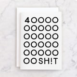 "exclaimation" - Single Greeting Cards in Snow by Baumbirdy - Front