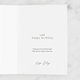 "BIG ONE" - Single Greeting Cards in Olive by Baumbirdy - Customizable Interior Example