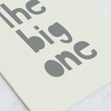 "BIG ONE" - Single Greeting Cards in Olive by Baumbirdy - Close-Up