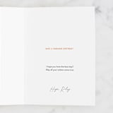 "Forty-fine" - Single Greeting Cards in Gravel by Robin Ott - Customizable Interior Example