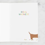 "Real Wiener" - Single Greeting Cards in Bark by Itsy Belle Studio - Interior