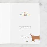 "Real Wiener" - Single Greeting Cards in Bark by Itsy Belle Studio - Customizable Interior Example