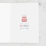 "Giraffe birthday" - Single Greeting Cards in Blush by Sabrin Deirani - Interior