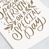 "Special Person Special Day" - Single Greeting Cards in Cloud by Alethea and Ruth - Close-Up