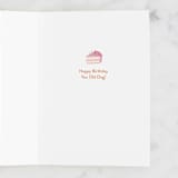 "Old Dog" - Single Greeting Cards in Mint by Ana Peake - Interior