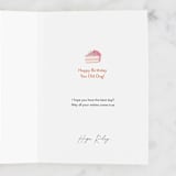 "Old Dog" - Single Greeting Cards in Mint by Ana Peake - Customizable Interior Example