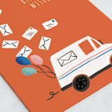 "MAIL IT IN" - Single Greeting Cards in Ochre by Meredith Ann - Close-Up