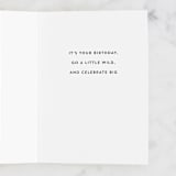 "Birthday Bear" - Single Greeting Cards in Fudge by Rebecca Durflinger - Interior