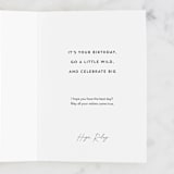 "Birthday Bear" - Single Greeting Cards in Fudge by Rebecca Durflinger - Customizable Interior Example