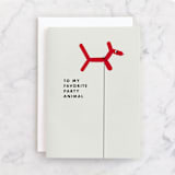 "Party Animal" - Single Greeting Cards in Granite by mo kelley - Front