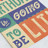 "So Lit" - Single Greeting Cards in Flax by Robert and Stella - Close-Up