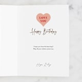 "Always" - Single Greeting Cards in Cherry by Vivian Yiwing - Customizable Interior Example